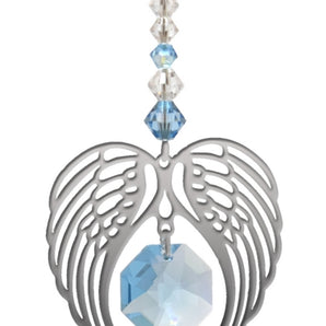 Birthstone Angel Wing - Aquamarine