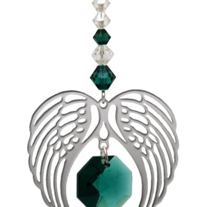 Birthstone Angel Wing - Emerald