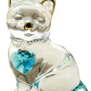 Fantasy Glass Cat - Aqua