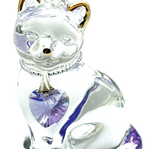 Fantasy Glass Cat - Amethyst