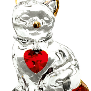 Fantasy Glass Cat - Garnet