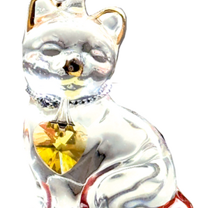 Fantasy Glass Cat - Topaz