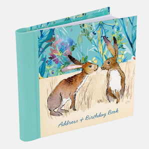 Address & Birthday Book - Kissing Hares