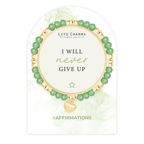 Affirmation Bracelet - 'Never Give Up'