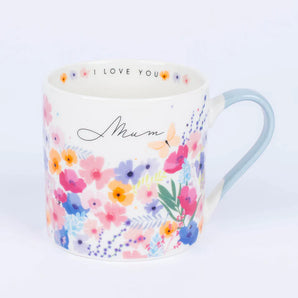 I Love You Mum Floral Mug