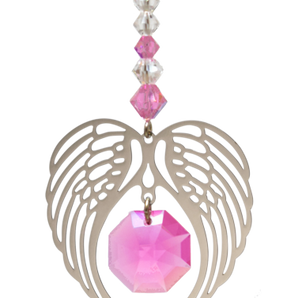 Birthstone Angel Wing - Rose