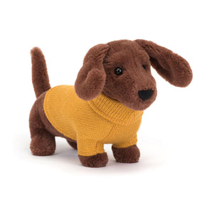 Sweater Sausage Dog - Yellow