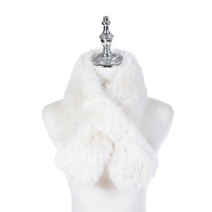 Park Lane Faux Fur Scarf - Winter/White