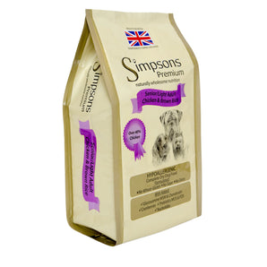 Simpsons Senior/Light Adult Chicken & Brown Rice 12kg Dog Food