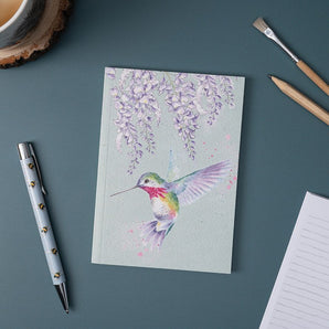 'Wisteria Wishes' Hummingbird A6 Notebook