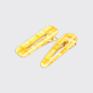 Serenity Set of 2 Hairclips - Yellow