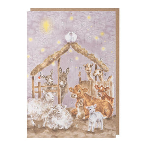 'Away In A Manger' Farmyard Animal Advent Calendar