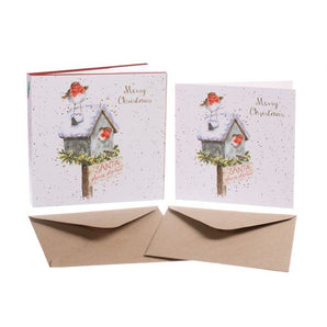 'Please Stop Here' Robin Christmas Card Box Set